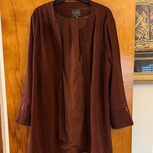 The Limited Chocolate Brown Suede Trench Coat